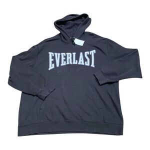 Everlast Black Pullover Hoodie with Raised Logo